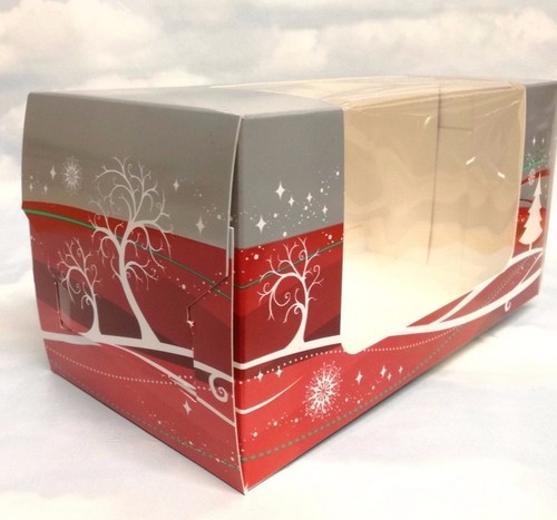 Christmas yule log cake - christmas, box