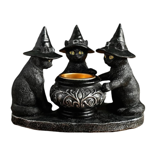 Black cats witches cauldron - cats,