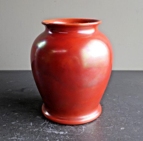Ruskin pottery orange lustre - ruskin,