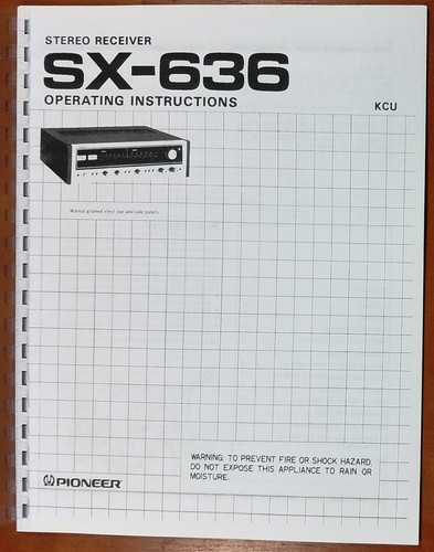 Pioneer 636 stereo receiver - pioneer, sx-636