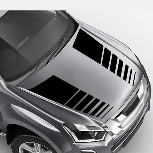 Racing hood stripes stickers - hood,
