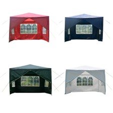 3x3m 3x6m 3x9m Garden Gazebo With Sides Outdoor Marquee Canopy PE Party Tent