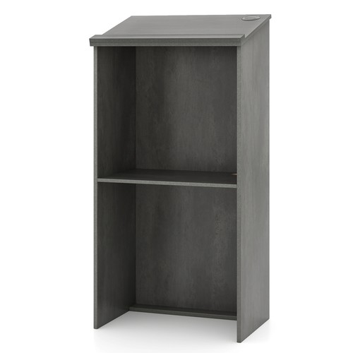Wooden standing desk lectern - desk,