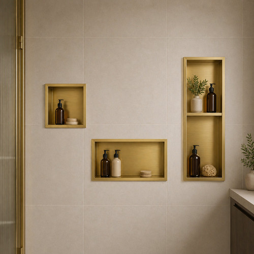 Wall niche inset with shelf - niche,