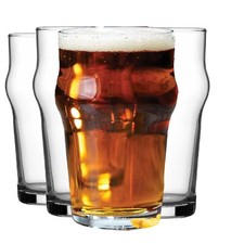Set of 4 Toughened Nonic Pint Glasses 20 oz (57cl) CE Marked | Pub, Bar, Beer