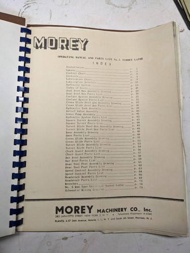 Morey machinery operator - morey,