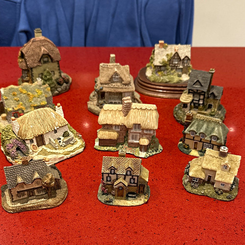 Hand painted resin village - hand,