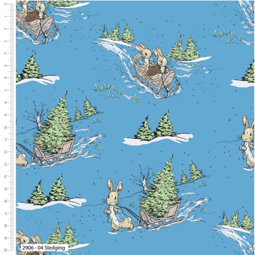 Peter rabbit christmas - christmas, fabric