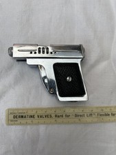 RARE VINTAGE JAPAN MADE PISTOL-SHAPED PETROL CIGARETTE LIGHTER 1950’s WORKING.