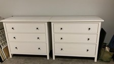 IKEA Hemnes 3 Draw Chest of Drawers White Set Of 2