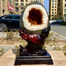 34.01LB Rare Citrine Dinosaur Egg - Natural Crystal Specimen