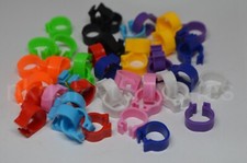 Pigeon Leg Rings Small Game Plastics Clip Rings 8mm (50 pcs)  FREE U.K. POSTAGE