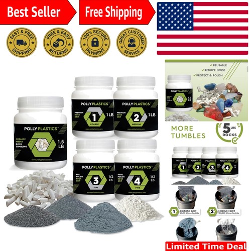 Ceramic media and grit set - ceramic, for