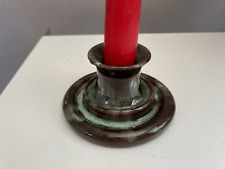 VIntage Green Glaze studio pottery candle holder. Handmade in Cork Ireland  
