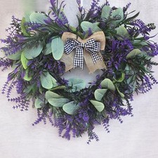 Wreath Flowers Lavender Front