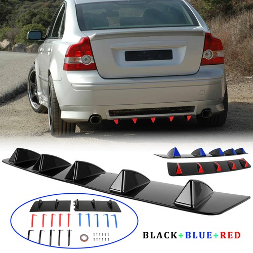 Glossy rear bumper diffuser - glossy,