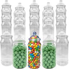 Plastic Sweet Jars 20 x 1L Retro Storage Jar Candy Buffet Wedding SLIGHT SECONDS