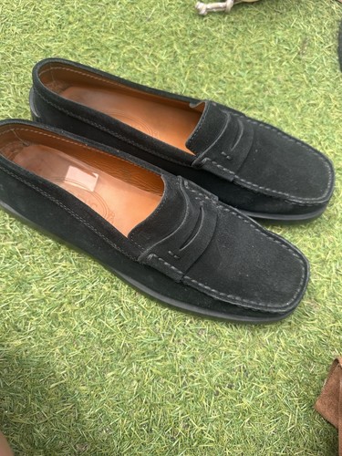 Tod black suede loafers - suede, uk