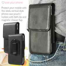 Belt Clip Pouch Holster Vertical Magnetic Phone Case Cover Holder Black 25