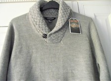 Cedar Wood State Men's Collard Jumper Sweater - Size L P2P 22" -Beige colour NEW
