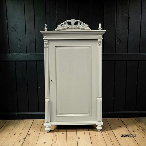 Antique pine armoire linen - antique,