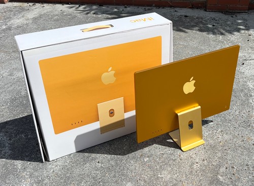 Yellow imac case back - 24", m1