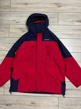 Men's Berghaus Vintage Glacier Peak Gore-Tex Rain Storm Jacket sz XXL Red Hood 