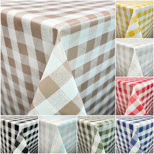 PVC Tablecloth Vinyl Gingham Check Pattern Oilcloth Fabric 140cm Wide