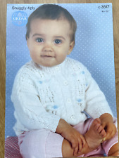 Baby girls lace + embroidered flower cardigan KNITTING PATTERN Sirdar 3517