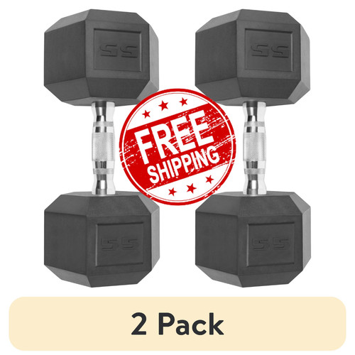Cap barbell rubber pair - rubber, 55