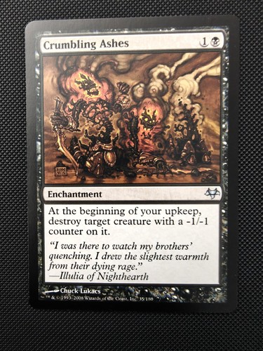 Crumbling ashes uncommon - crumbling,