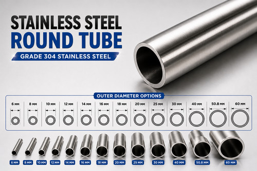 Stainless steel 304 round - steel, tube