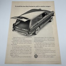 1965 Volkswagen Squareback Sedan Print Ad 10x13.5" can't call it a station wagon
