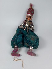 Vintage Cloth Marionette Kathputli Rajasthani Indian String Puppet 54 cm
