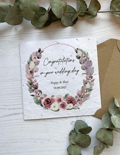 Wedding congratulations card - congratulations,