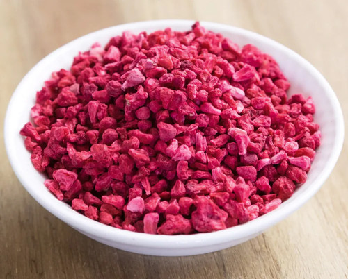 Freeze dried raspberry pieces - freeze,