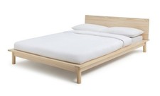 Akio Small Double Wooden Platform Bed Frame- Natural | Japanese style bed frame
