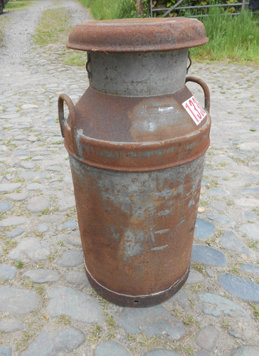 Antique rustic milk - milk, churn