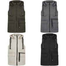 Womens Ladies Quilted Padded Gilet Hooded Puffer Bodywarmer Sleeveless Coat
