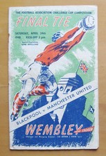 1948 FA Cup Final BLACKPOOL v