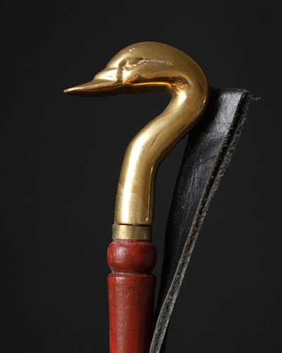 Vintage brass swan shoe horn - vintage,