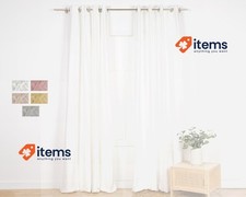 TRAMAS+ Interior Pear Suede Curtains, Opaque Curtains, Each 140 x 300 cm White