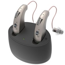 1 Pair BTE Rechargeable Hearing Aids for Seniors with Noise Cancelling