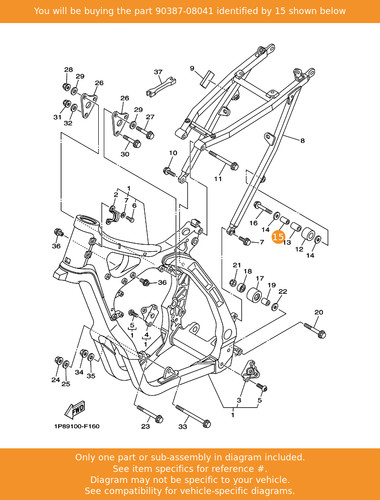 Yamaha collar 90387 08041 oem - collar,, 90387-08041