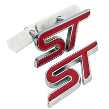 Metal Red ST Front Grille Sticker Car Head Grill Emblem Badge FORD Sticker 