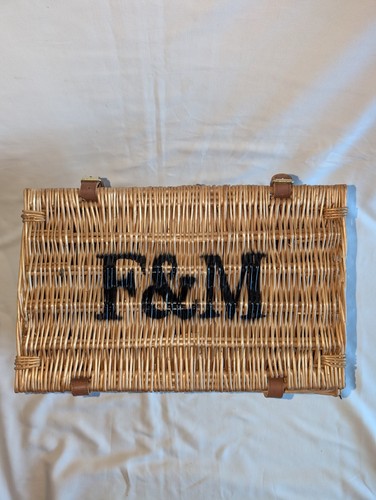 Wicker hamper basket - wicker,