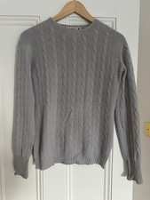Pringle 100% Cashmere Grey Cable Knit Jumper
