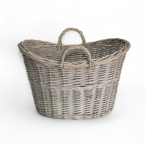 Oval wicker blanket storage - blanket,