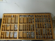 Letterpress Font TYPE ( 24 Point Univers 55 ) w/ California Job Case AS-IS