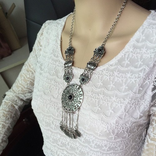 Boho vintage silver statement - vintage,